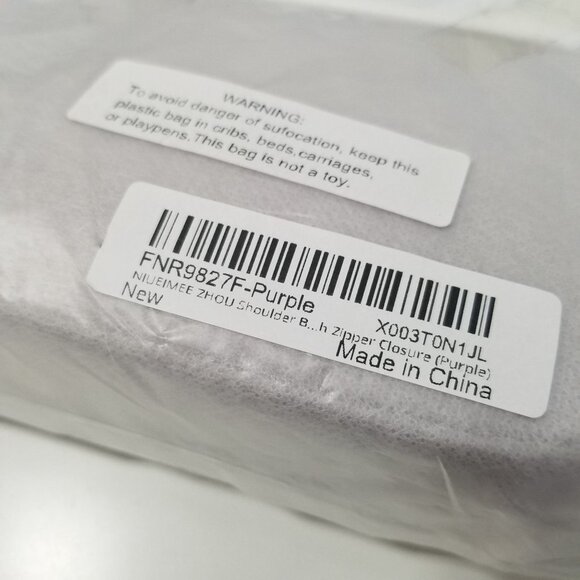 NWT NIUEIMEE ZHOU Shoulder Or Clutch Bag for Women Color Purple‎ - Picture 8 of 10